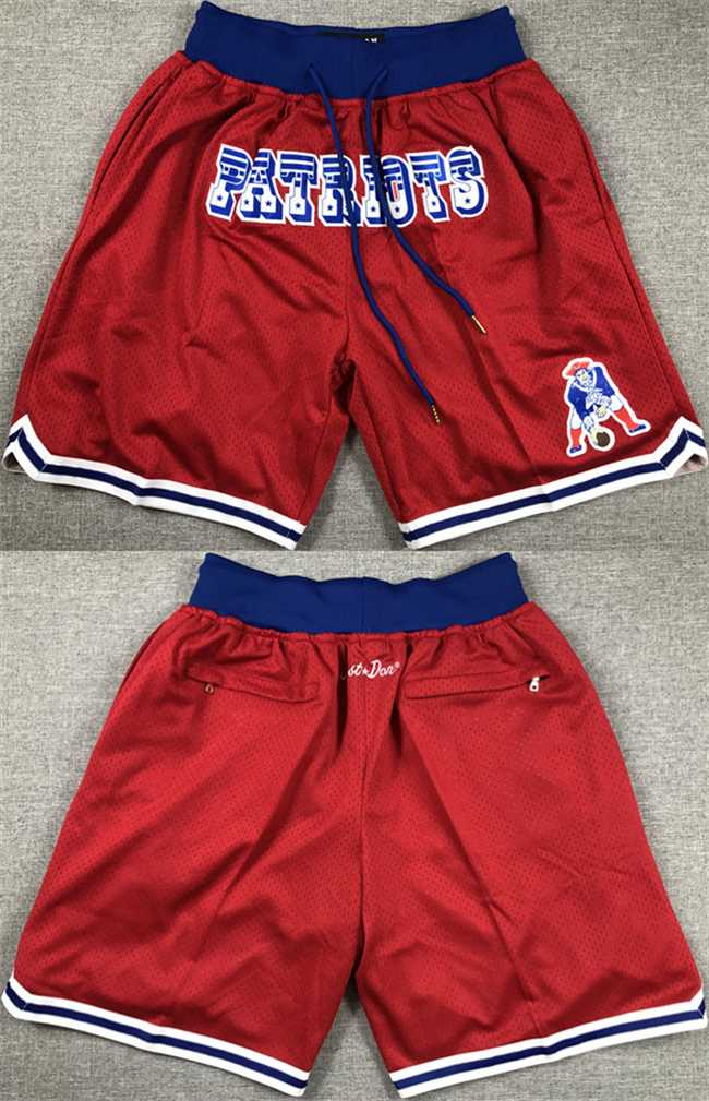 Mens New England Patriots Red Shorts